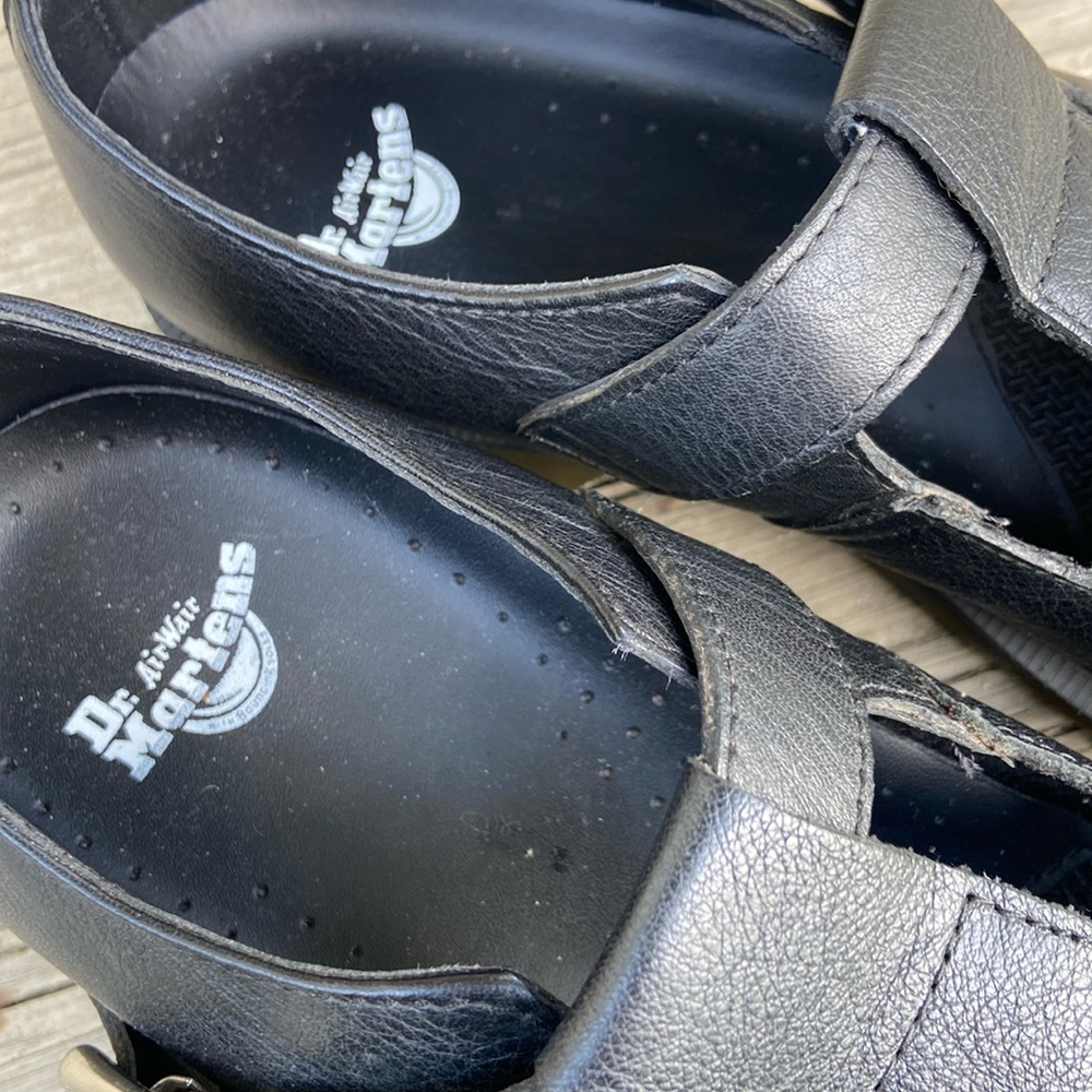 New! Dr. Martens POLLEY PW Black Leather T-Strap Mary Jane Shoe Women's Size 9 - Picture 11 of 14